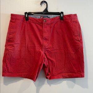 Chaps Red Flat Front Shorts Classic Style